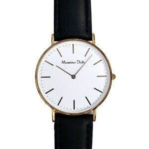 Massimo Dutti Unisex Wrist Watch Gold Plated White Dial 36mm